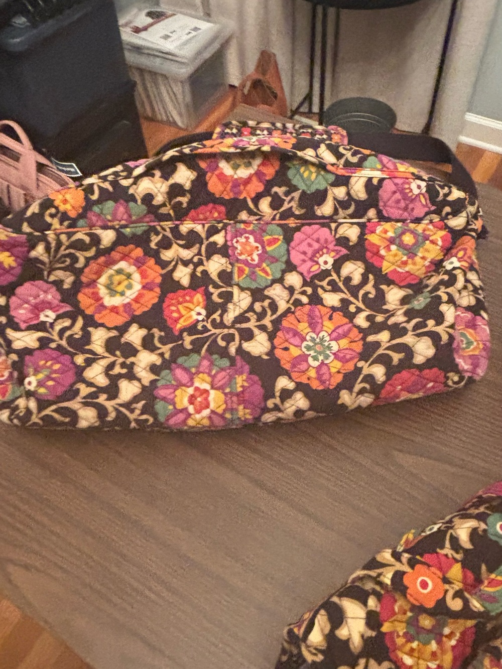 Vera Bradley Bramble Pattern Quilted 3 pieces- Duffle, jewelry and toiletry